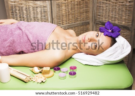stock photo attractive lady getting spa treatment in salon, heal