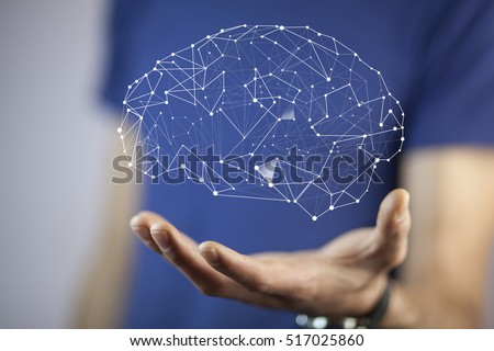 man hand  brain Royalty-Free Stock Photo #517025860