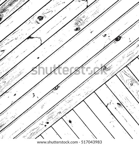 Wooden Planks overlay texture with diagonal pattern, for your design. EPS10 vector. 