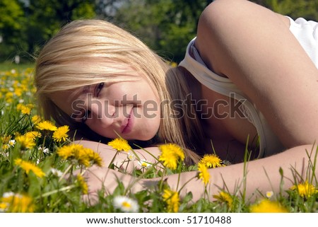 beautiful young girl in a field of gold