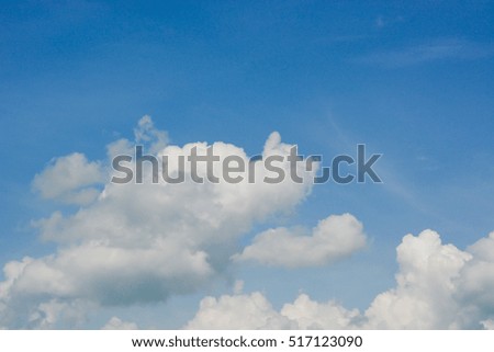 Sky clouds blue background.