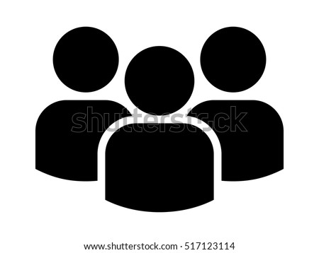 Group of people or group of users / friends flat vector icon for apps and websites