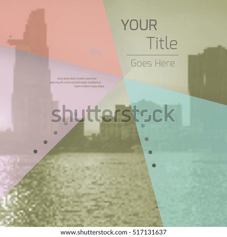 Abstract background with colorful triangles and space for text over stylish blurred image. Texture for covers, banners, booklets, etc. Background texxture for web or printed media.