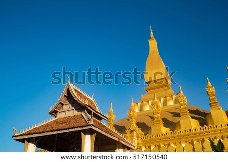 Wat Thatluang Neua in Laos Vientiane.