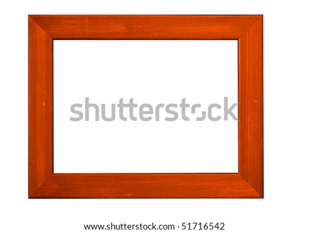 old wood frame isolated on white