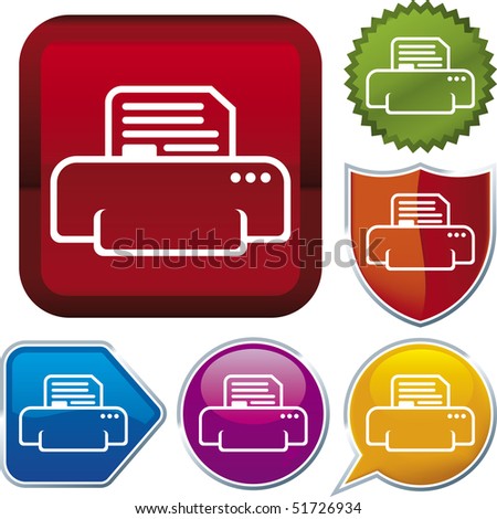 Vector icon illustration of graph over diverse buttons. Only global colors. CMYK. Easy color and proportions changes.