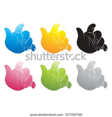 hand color variations-vector drawing