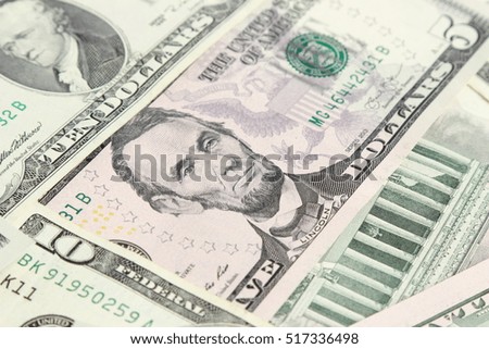 dollar bills as a background.