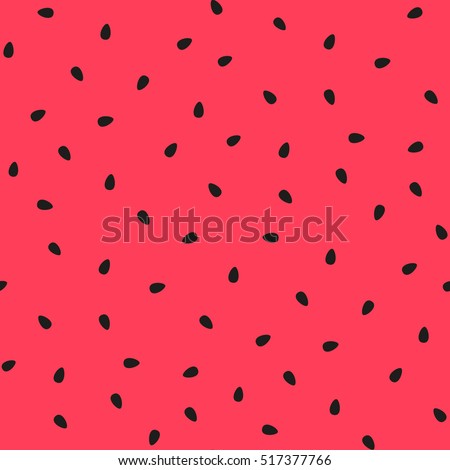 Vector watermelon background with black seeds. Royalty-Free Stock Photo #517377766