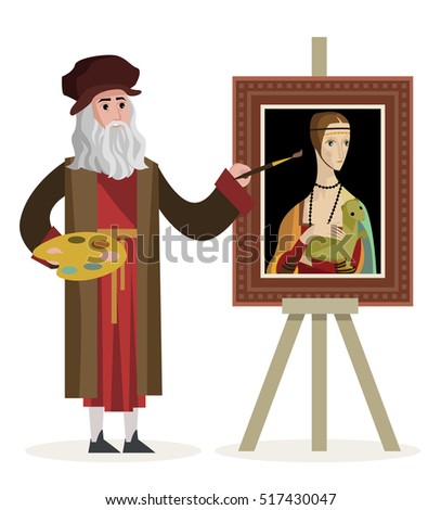 da vinci painting a lady with an ermine