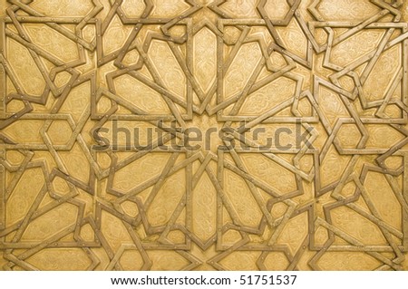 Traditional vintage detail of door, Morocco