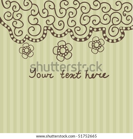 Stylish floral background with place for your text. Vector version is in my portfolio.