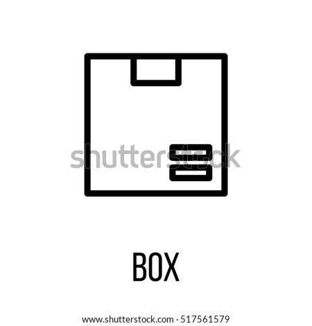 Box icon or logo in modern line style. High quality black outline pictogram for web site design and mobile apps. Vector illustration on a white background.