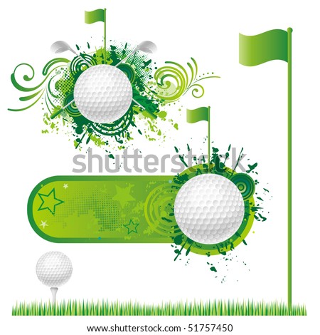 vector golf design elements
