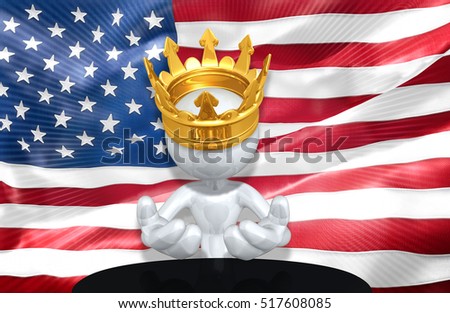 King of America With The Original 3D Character Illustration
