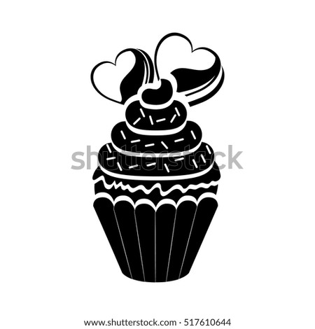 Isolated cupcake design