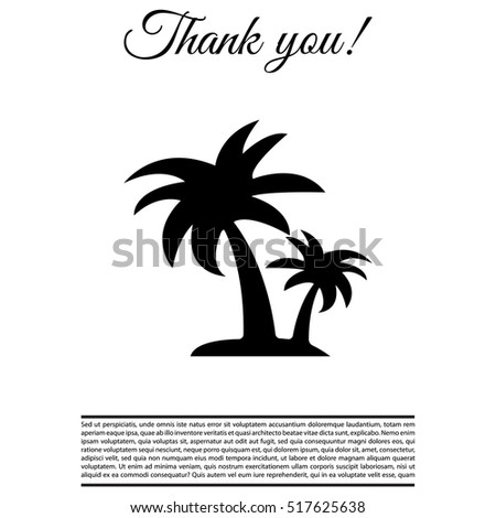 palm tropical tree icon (silhouette). vector illustration 
