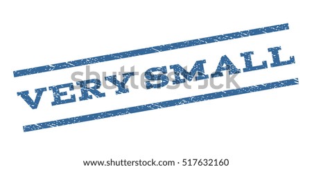 Very Small watermark stamp. Text caption between parallel lines with grunge design style. Rubber seal stamp with unclean texture. Vector cobalt blue color ink imprint on a white background.