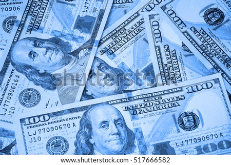 Abstract Detail of the Newly Design U.S. One Hundred Dollar Bill.