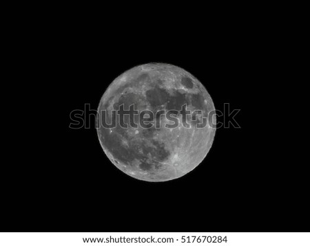close up of the super moon on the night of November 14