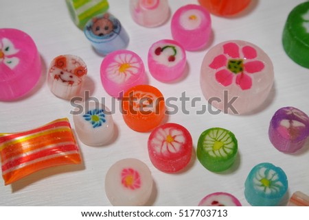Colorful Japanese candy crafts