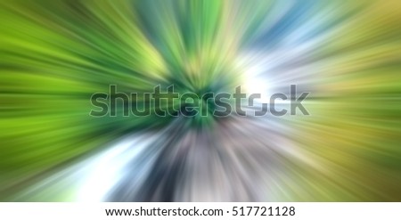 Zoom into a forest with high speed textured background.