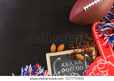Game day football party table. Royalty-Free Stock Photo #517775455