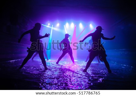 Fashion girls dancing on the water Royalty-Free Stock Photo #517786765