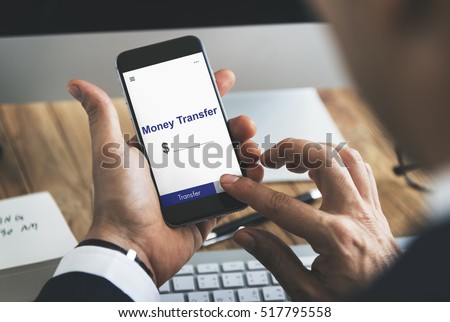Online Money Transfer Interface Concept  Royalty-Free Stock Photo #517795558