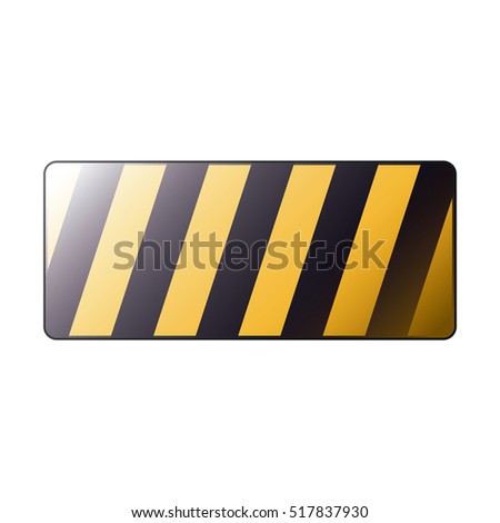 Isolated barrier road sign design