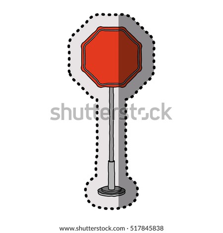 Isolated red road sign design