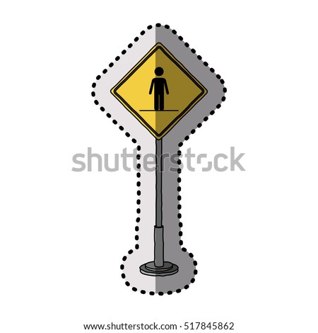 Isolated walker road sign design