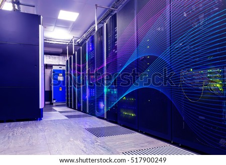 ranks modern supercomputers in computational data center Royalty-Free Stock Photo #517900249