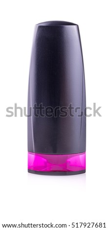 Bottle of shampoo or lotion for men on white background