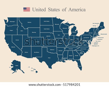 USA map Royalty-Free Stock Photo #517984201