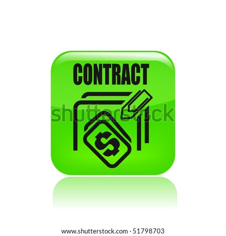 Vector illustration of a "money", "pay" or "buy" icon in modern style depicting a contract