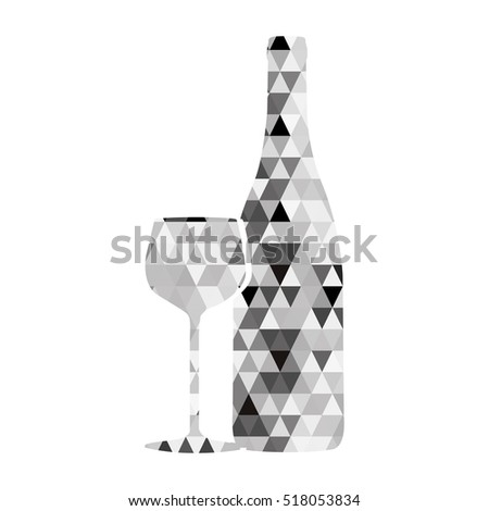 wine triangle mosaic icon image 