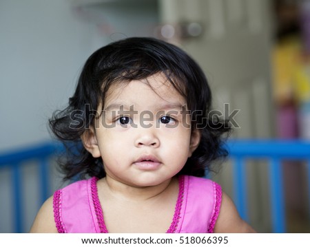 Asia Children Girl, Asian Baby girl 1.5 year old.