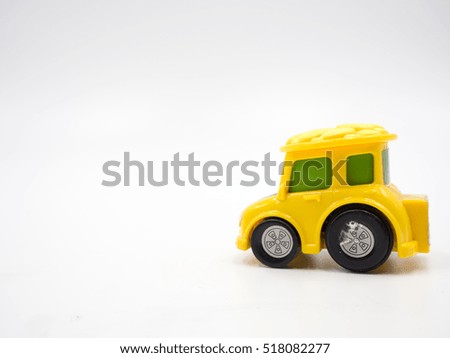 Car toy on white background