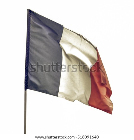 Vintage looking France flag picture