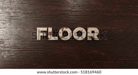 Floor - grungy wooden headline on Maple  - 3D rendered royalty free stock image. This image can be used for an online website banner ad or a print postcard.