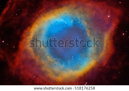 Deep space object: Helix Nebula (NGC 7293), elements of this image furnished by NASA Royalty-Free Stock Photo #518176258