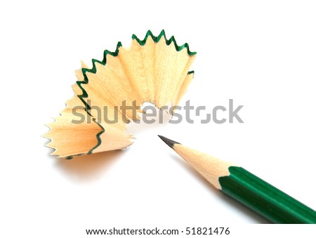 The image of pencil and shavings