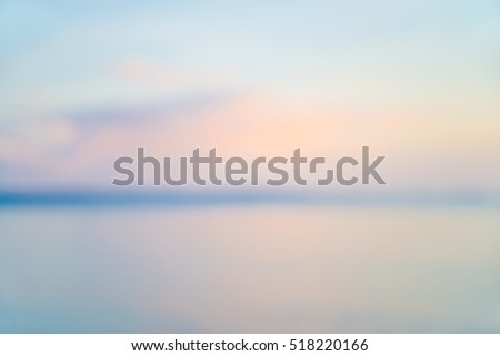 Abstract blur seascape in the twilight evening for background usage