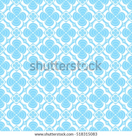 Seamless creative hand-drawn pattern of stylized flowers. Vector illustration.