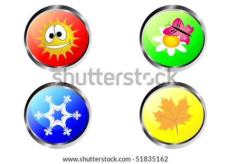 Vector - Seasonal buttons