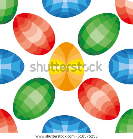 Beautiful Easter Egg Seamless Pattern Background Illustration