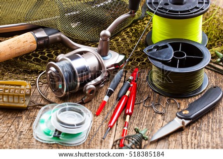 fishing tackles Royalty-Free Stock Photo #518385184