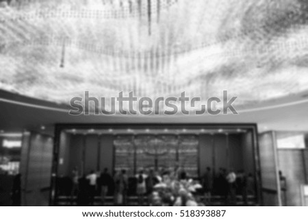 Blurred abstract background of Check-in at the hotel
