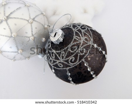 Closeup of Christmas balls                